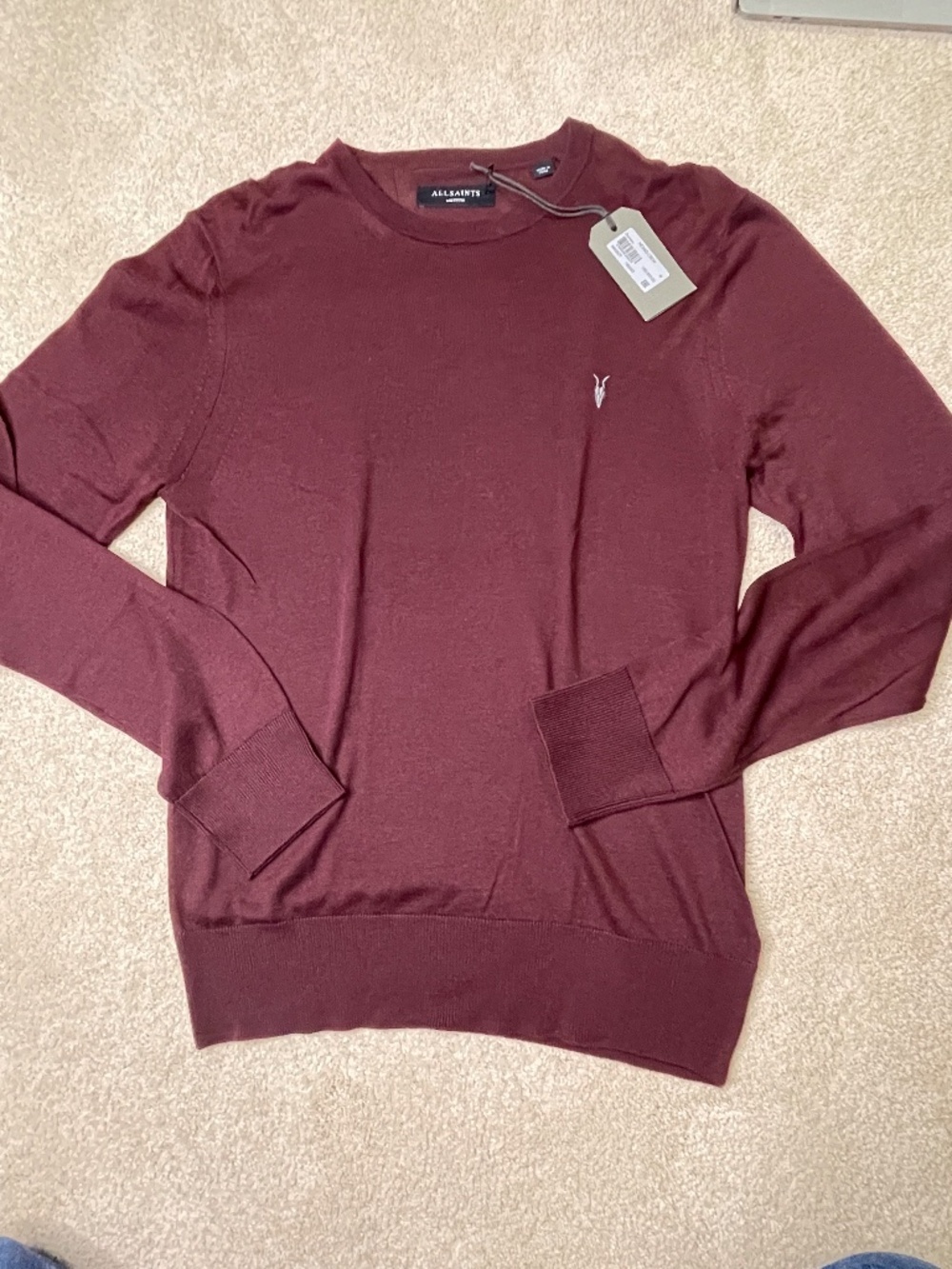 All Saints Burgundy Medium Sweater - NWT